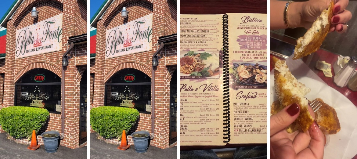 Bella Fonte Italian Restaurant Menu