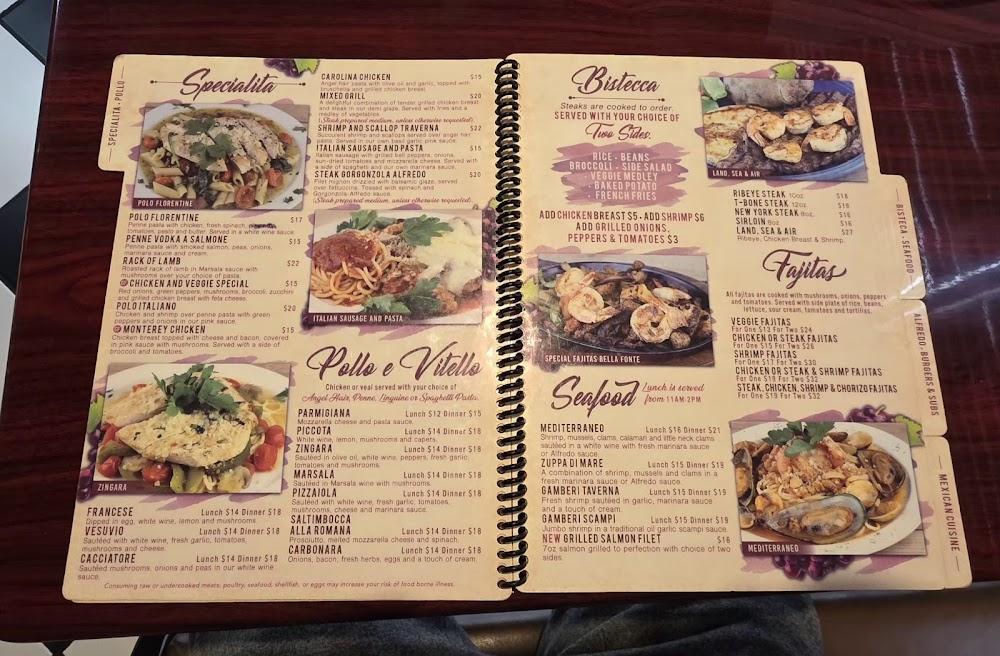 Bella Fonte Italian Restaurant Menu image 1